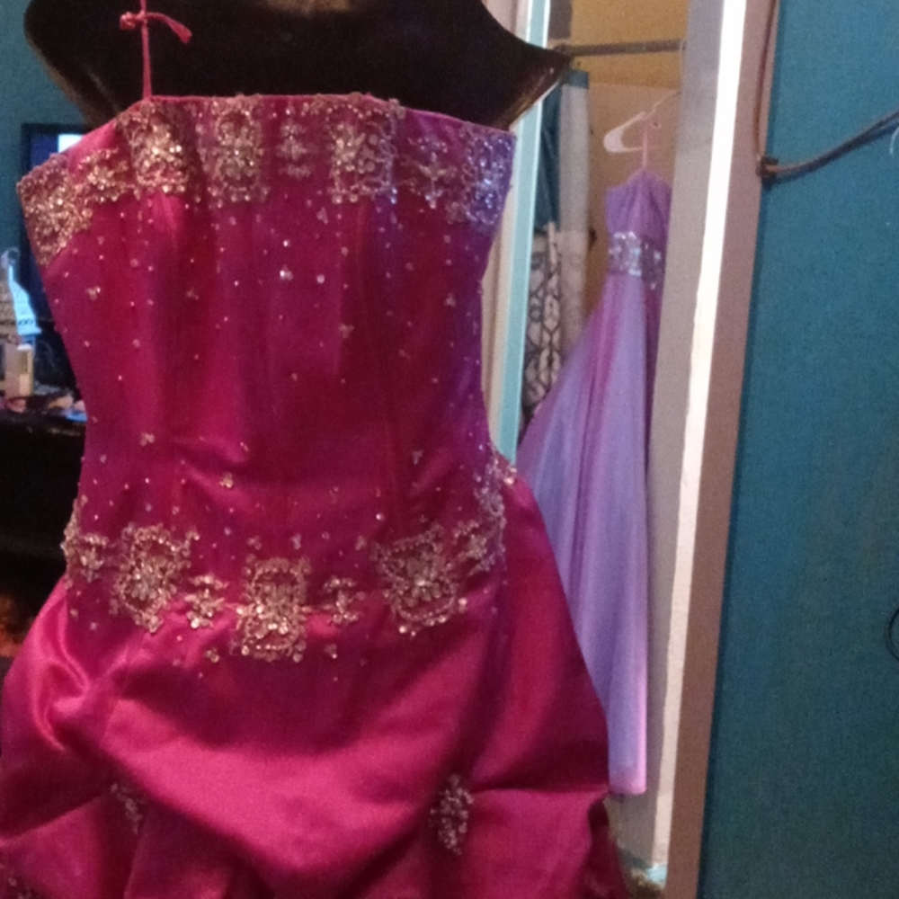 Fushia ball gown